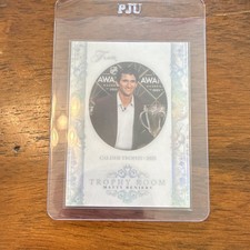 Fleer Flair Hockey Trophy Room Matty Beniers Calder Trophy 23/99 Kraken