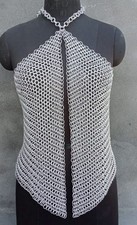 10 mm Aluminum Chainmail Halter Top Women Fantasy Cosplay Lightweight Costume