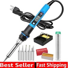 Soldering Iron Kit, 80W 110V Fast Heat up in 10s LCD Digital Adjustable Tempe...