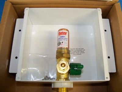 Oatey 39140 Metal Ice Maker Outlet Box 1/4 Turn Brass Hammer Valve