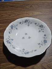 8 JOHANN HAVILAND SOUP SALAD COUPE BOWLS 7 1/2" BAVARIA GERMANY BLUE GARLAND