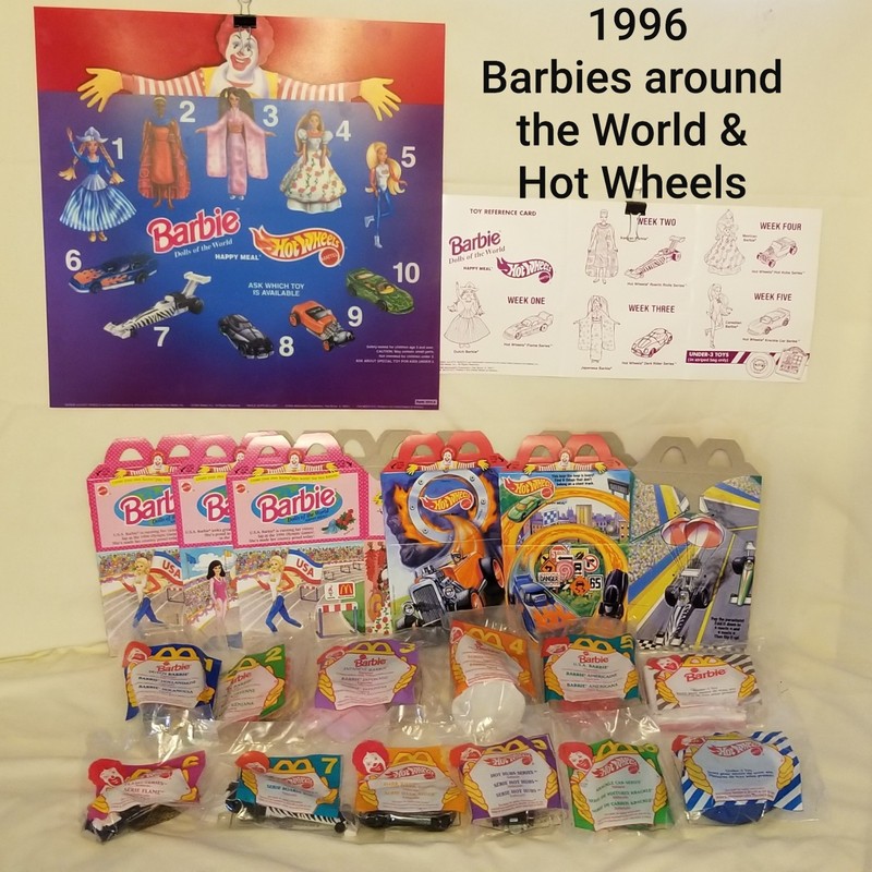 McDonald's - 1996 - Barbie Dolls of the World & Hot Wheels Collection