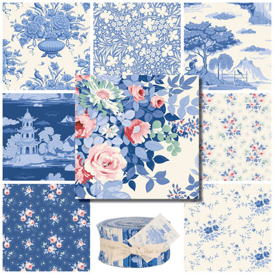 SOMETHING BLUE STOFFSORTIMENT von Tilda * Quilten * Basteln * Schneiderei * Acht...