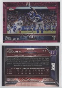 2015 Topps Chrome BCA Pink Refractor /399 Odell Beckham Jr #18
