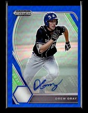2021 Panini Prizm Draft Picks #PDP93 Drew Gray Base Autographs Blue Prizm #/99