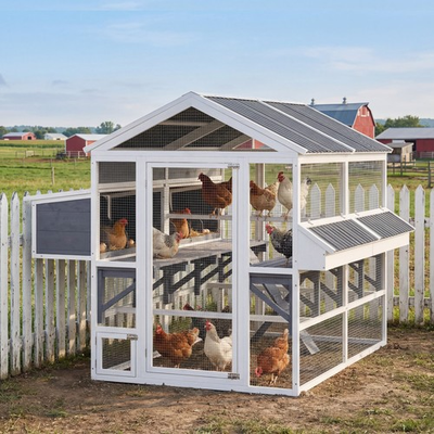 #ad PawHut Chicken Coop Wooden Hen House with Feeders and Nesting Boxes $389.99