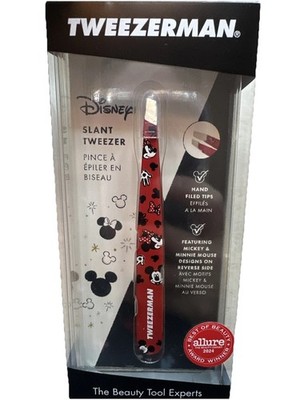 Tweezerman Disney- Red Slant Tweezer with Minnie and Mickey Mouse