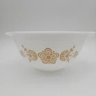 VTG Pyrex Milk Glass Butterfly Gold #441 1.5 Pt Pint Cinderella Mixing Bowl