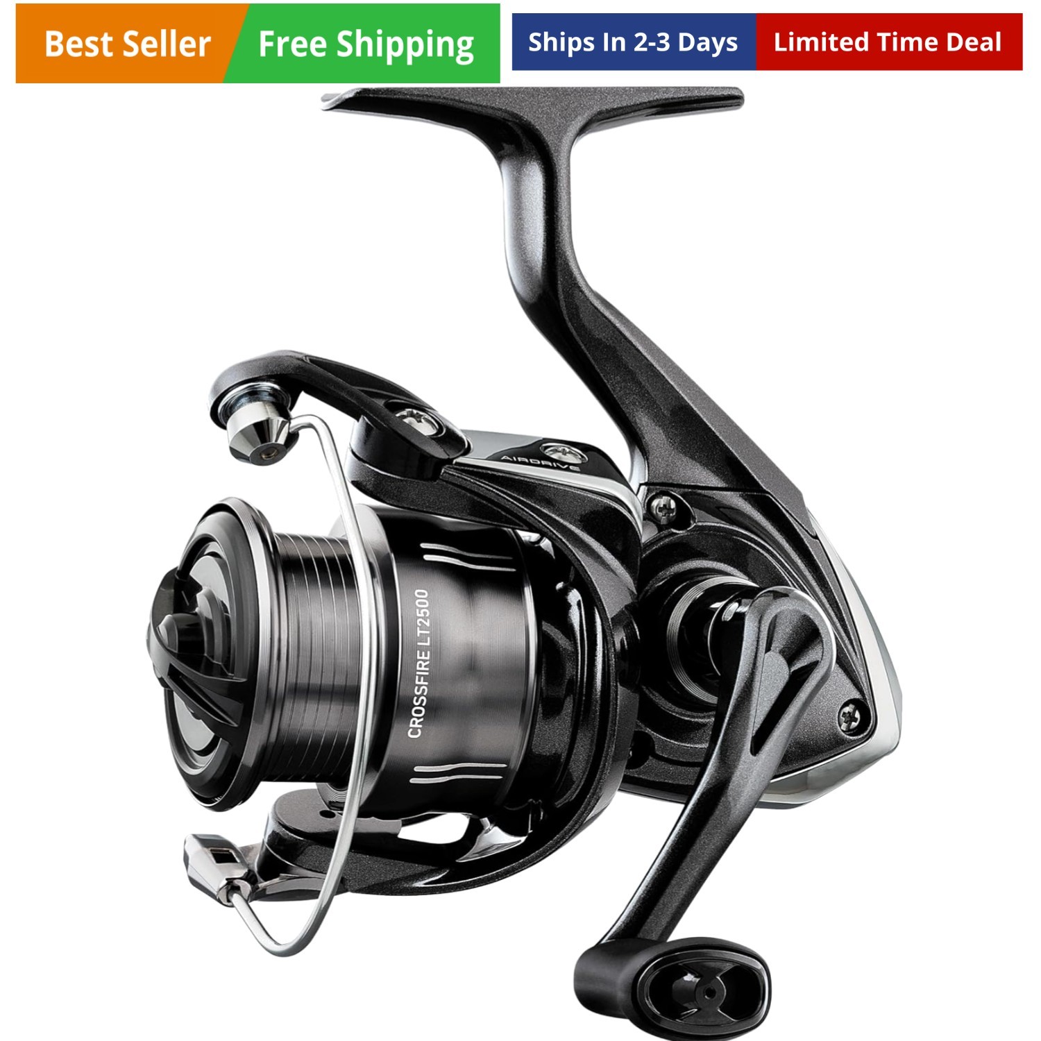Crossfire LT Spinning Reel &ndash; Lightweight AIRDRIVE Design, Tough Digigear, LC-...