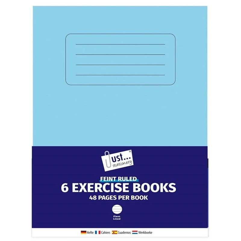Exercise Books 6 Pack - 48 Pages Lined Pages Paper School Writing Homework Work
