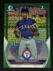 2023 Bowman Chrome Mega Box SEBASTIAN WALCOTT 1st Prospect Green /99