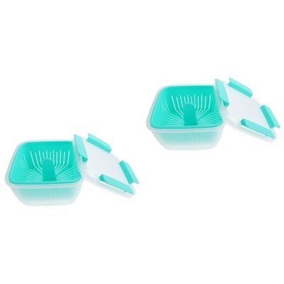  2pcs abtropfen frische Kisten Kühlschrank Frische Aufbewahrungsboxen Salat
