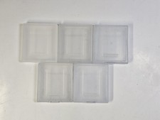 5 OEM Official Nintendo GameBoy Clear Clamshell Cartridge Dust Protector Cases