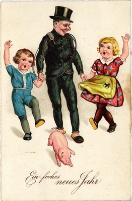 PC CHIMNEY SWEEPER HAPPY NEW YEAR (a73720)