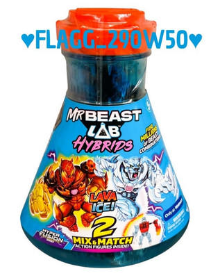 LAVA & ICE Mr. Beast Lab HYBRIDS 2 Mystery Mix & Match Figures ***READ***