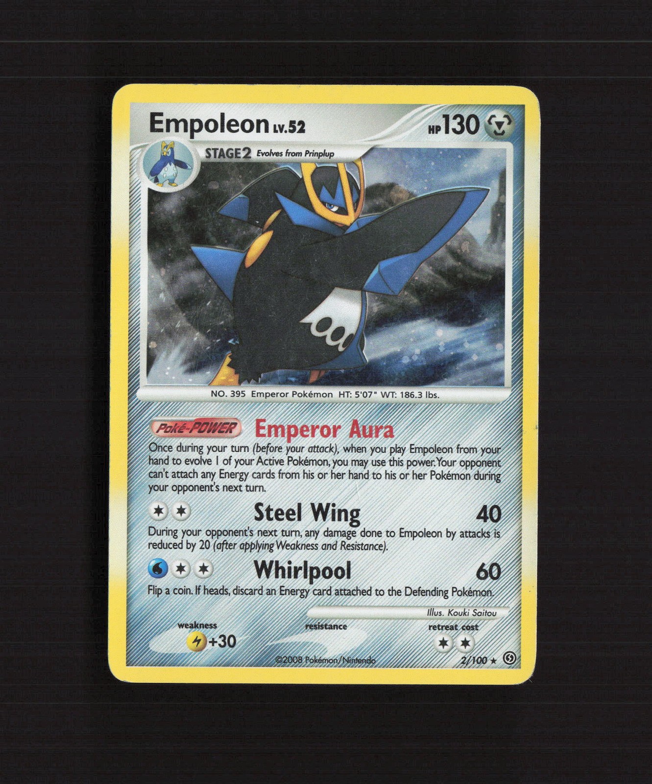 Empoleon 2/100 Stormfront Holo Rare Pokemon Card MP