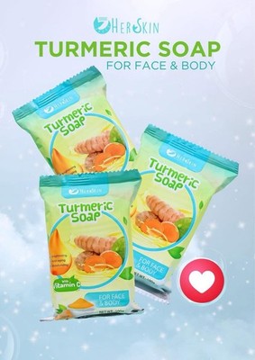 3x Herskin Turmeric Soap Face And Body Free Shipping