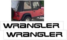 Jeep Wrangler YJ 1987 - Juego de calcomanías con nombre de carrocería lateral