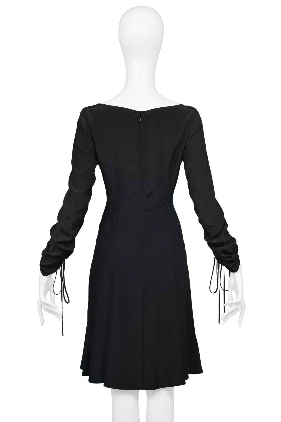 ABITO VINTAGE VERSACE NERO IN SETA CON COULISSE ANNI 2000