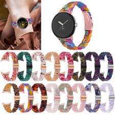 For Google Pixel Watch 1 2 Band Slim Resin Steel Band Strap Bracelet Wristband