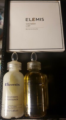 Elemis Time to Spa Shampoo & Conditioner Travel Size 1.4 Oz. Each W/ Shower Cap