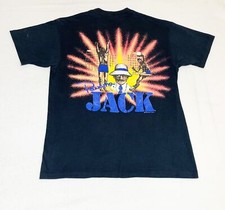 Vintage 90s Panama Jack T-Shirt Black One Size Beach Surf Skater Single Stitch