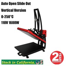 Auto Open 16 x 20 ClamShell Heat Press Machine Vertical Version Slide Out