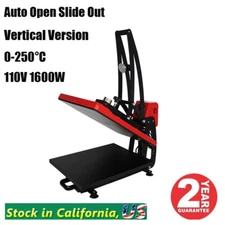 Auto Open 16 x 20 ClamShell Heat Press Machine Vertical Version Slide Out