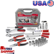 67Pc Metric Auto Mechanic Tool Set Car Motorcycle Storage Case Trucks Hi-Spec US