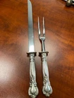 Vintage Sterling Silver Gorham Chantilly Carving 11" blade Knife & Fork Set