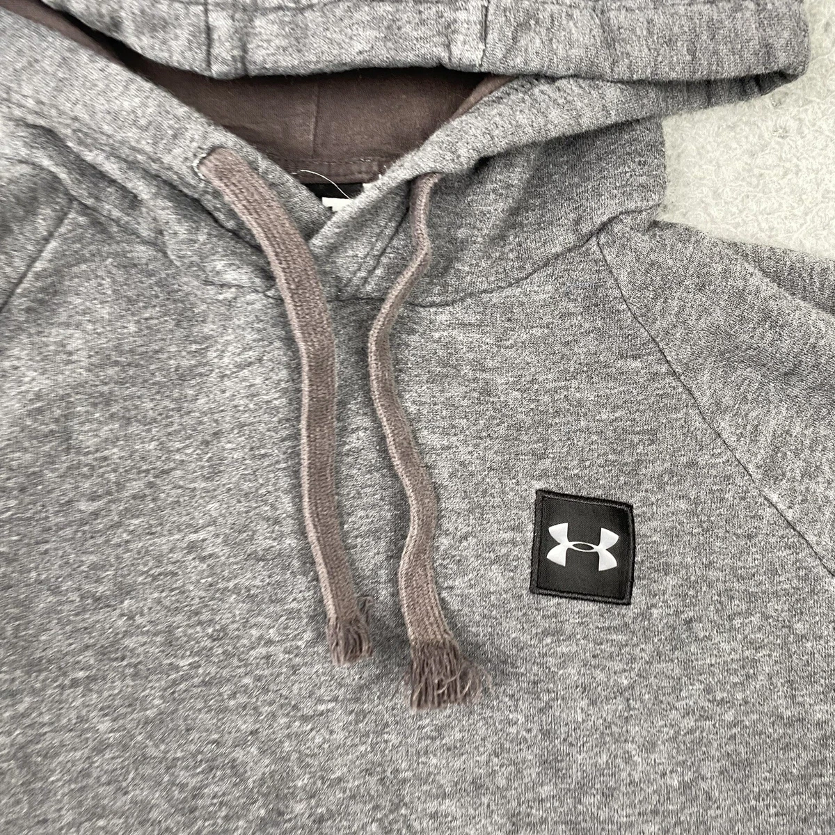 Under Armour Rival Fleece Gray Sweatshirt Hoodie 1320736 Men s Size Small