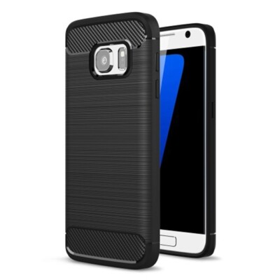 Tasche Back Case Hülle TPU Cover Etui Flip Cover CARBON LUX für ver. Handys