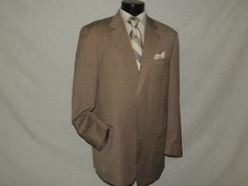 Brooks Brother light Brown 2 button 100 wool Loro Piana jacket coat size 44 L