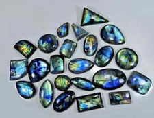 500 CT Natural Multi Labradorite Mix Shape Cabochon Loose Gemstone Wholesale Lot
