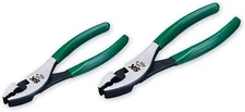 SK Tools USA 2 Piece Combination Slip Joint Pliers Set: 6" & 8" Green, Silver 