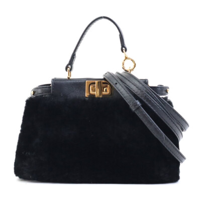 Auth FENDI Micro Peekaboo Crossbody Shoulder Bag Handbag Auth FENDI Micro Peekaboo Crossbody Shoulder Bag Handbag