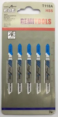 REMI TOOLS LTD. T118A JIGSAW BLADES JIG SAW METAL CUT - BOSCH HITACHI DEWALT ETC QTY 10