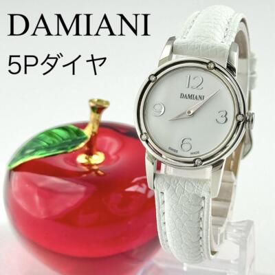 お客様DAMIANI 5PTダイア時計 Damiani 5P Diamond Ladies Analogue Wristwatch White Quartz
