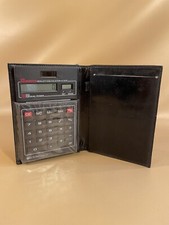 Vintage 8 Digits Wallet Calculator Clock In Case