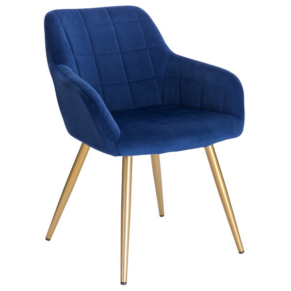 1X Esszimmerstuhl KüChenstuhl Polsterstuhl Wohnzimmerstuhl Blau Bh232Bl-1-image