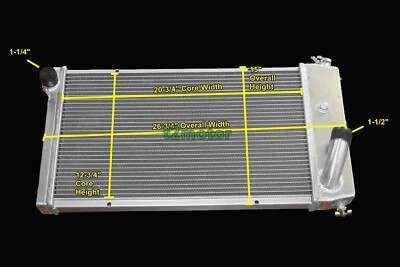 Vega Radiator 3 Row Aluminum Racing RadiatorFor 71-77 Vega/75-76 Astre Chevy SBC V8 ...