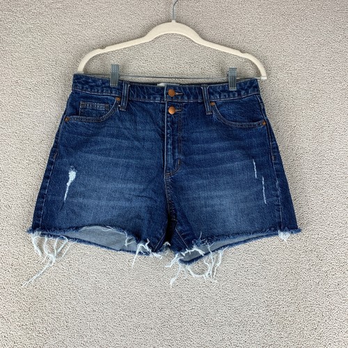 Universal Thread Vintage Midi Jean Shorts Women's 8/29R Blue High Rise 2-Button