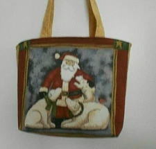 Handmade Christmas Santa Polar Bears & Lots More Purse Bag