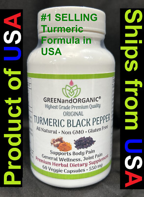 HALAL Turmeric Curcumin Bioperine/Piperine High Absorption Triple Strength Caps