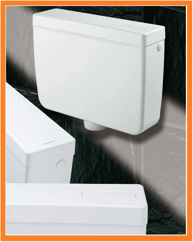 Cassetta scarico wc esterna a zaino per bagno water monotasto 9 litri start stop - Immagine 2 di 3