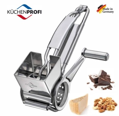 GRATTUGIA A RULLO MANUALE A MANOVELLA X FORMAGGIO IN ACCIAIO INOX "KUCHENPROFI"