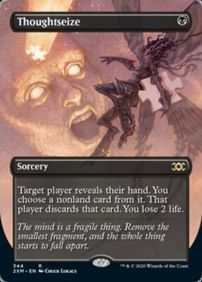 MTG THOUGHTSEIZE EXC - RUBAPENSIERI - 2XM FULL ART - MAGIC