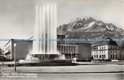 R297528 Luzern Kinst Und Kongresshaus Mit Wagenbachbrunnen Und Pilatus Fotoglob
