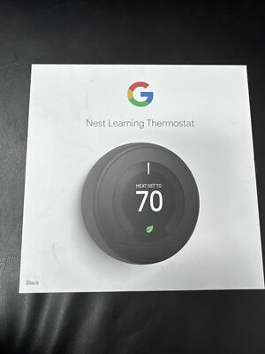 Google Nest T3007ES - Learning Thermostat Open Box - Black