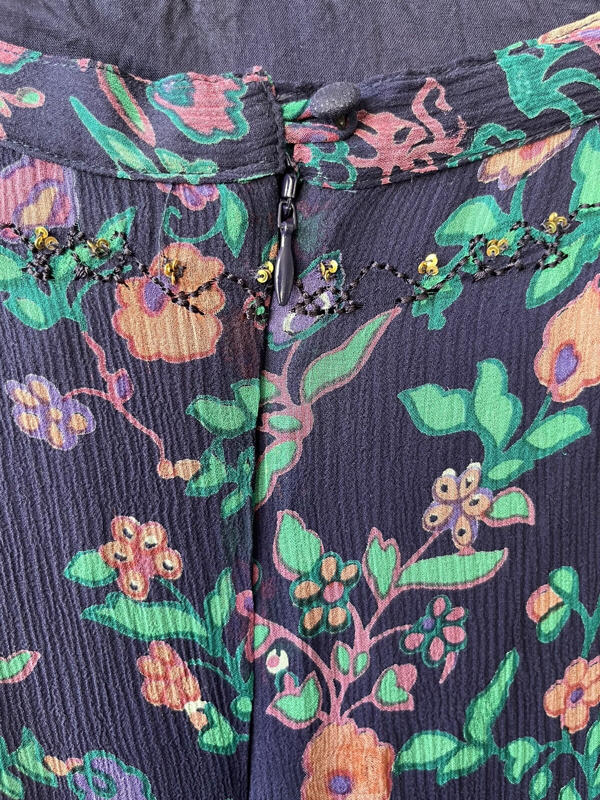 BRORA Lined Silk Skirt 💕 Vintage Flower Print sz 14 With Beading NEW eBay